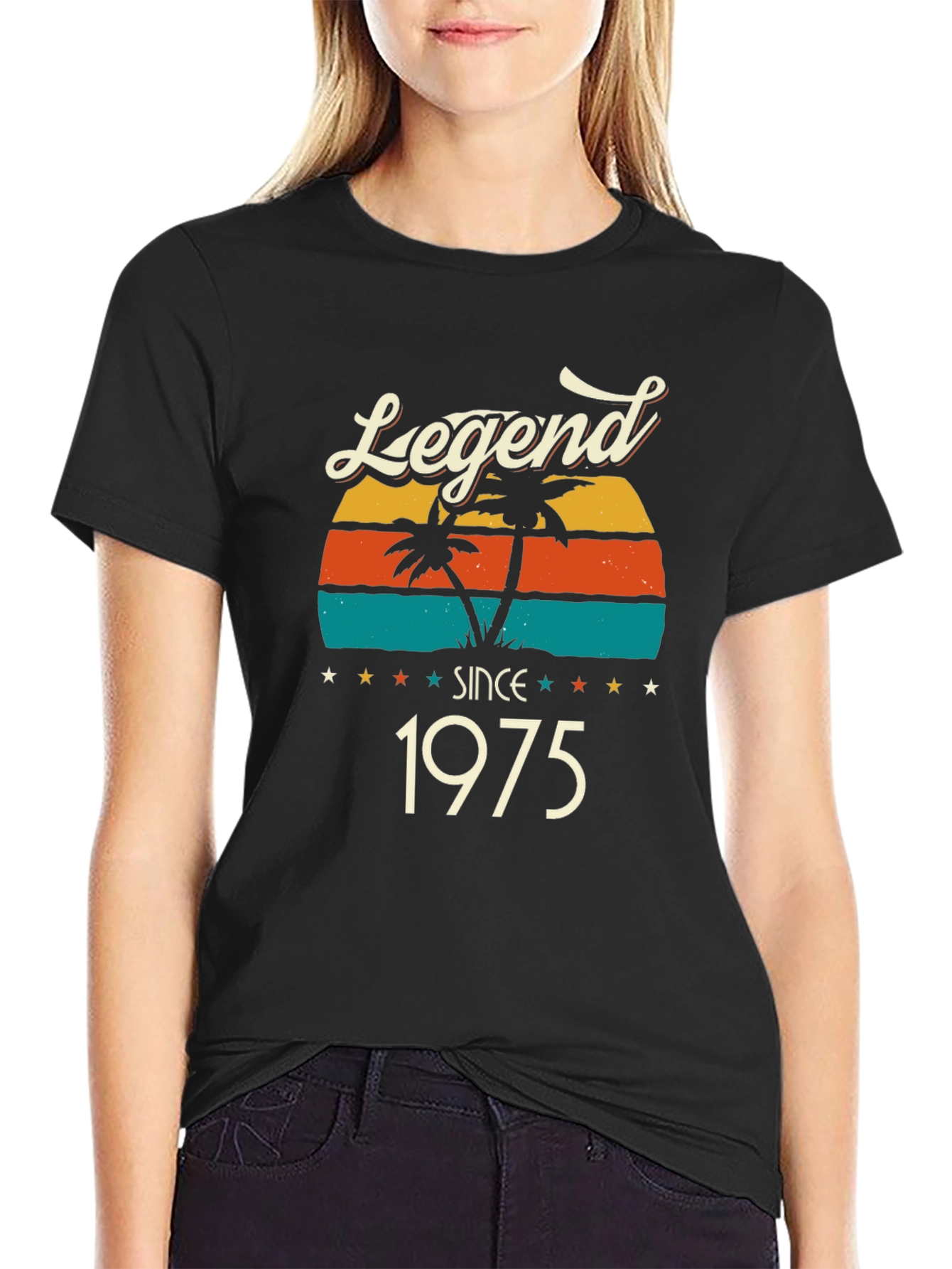 Legend Since 1975 T-Shirt Retro Sunset