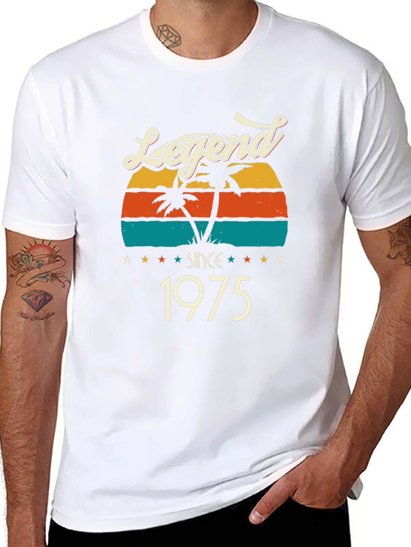 Legend Since 1975 T-Shirt Retro Sunset