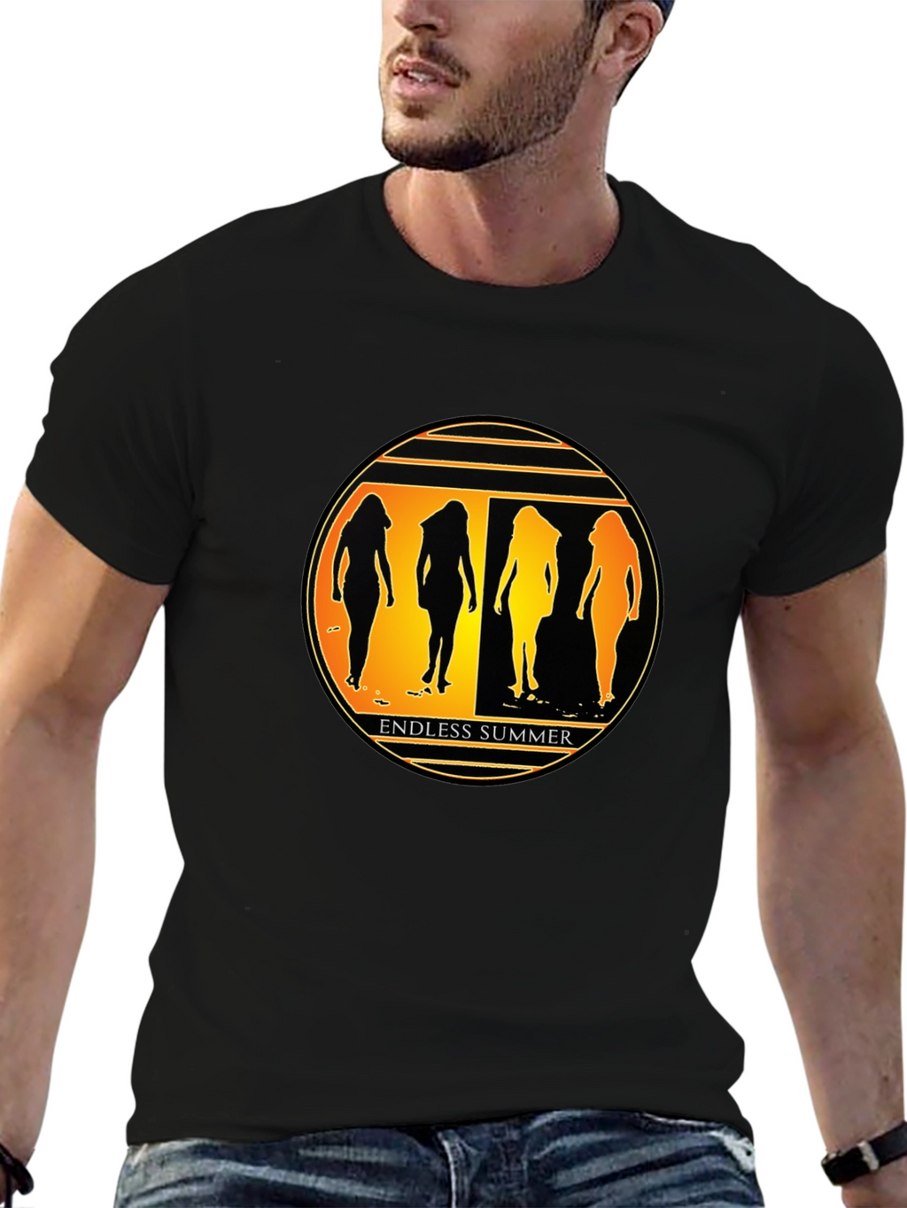 Endless Summer Graphic Tee - Stylish Black T-Shirt