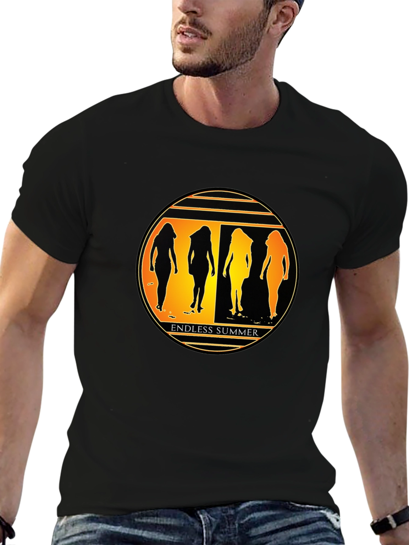 Endless Summer Graphic Tee - Stylish Black T-Shirt