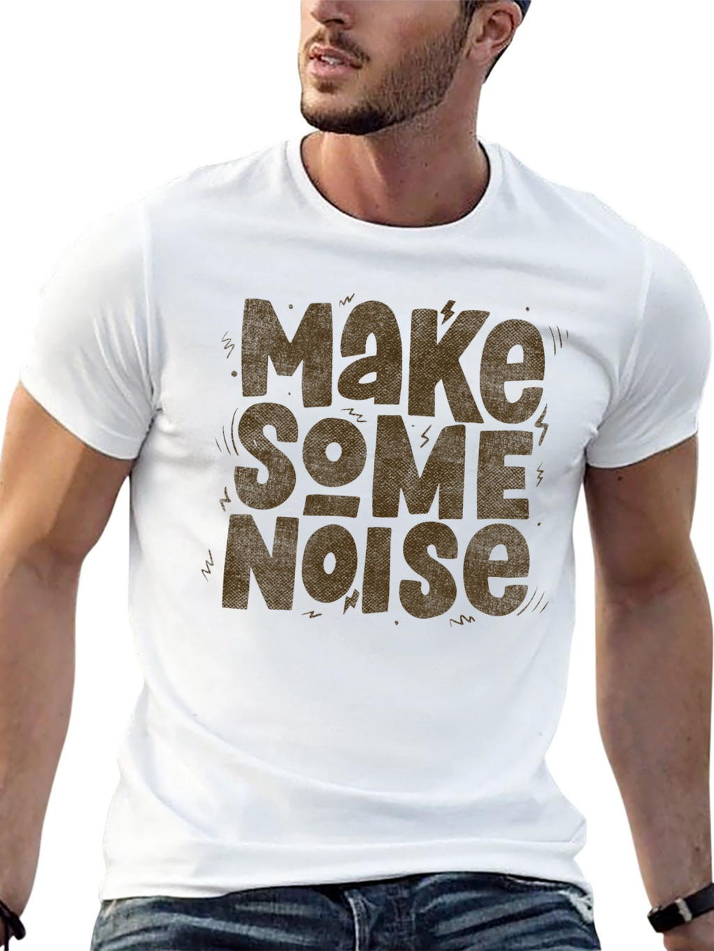 Make Some Noise Graphic Tee - Bold Statement Shirt