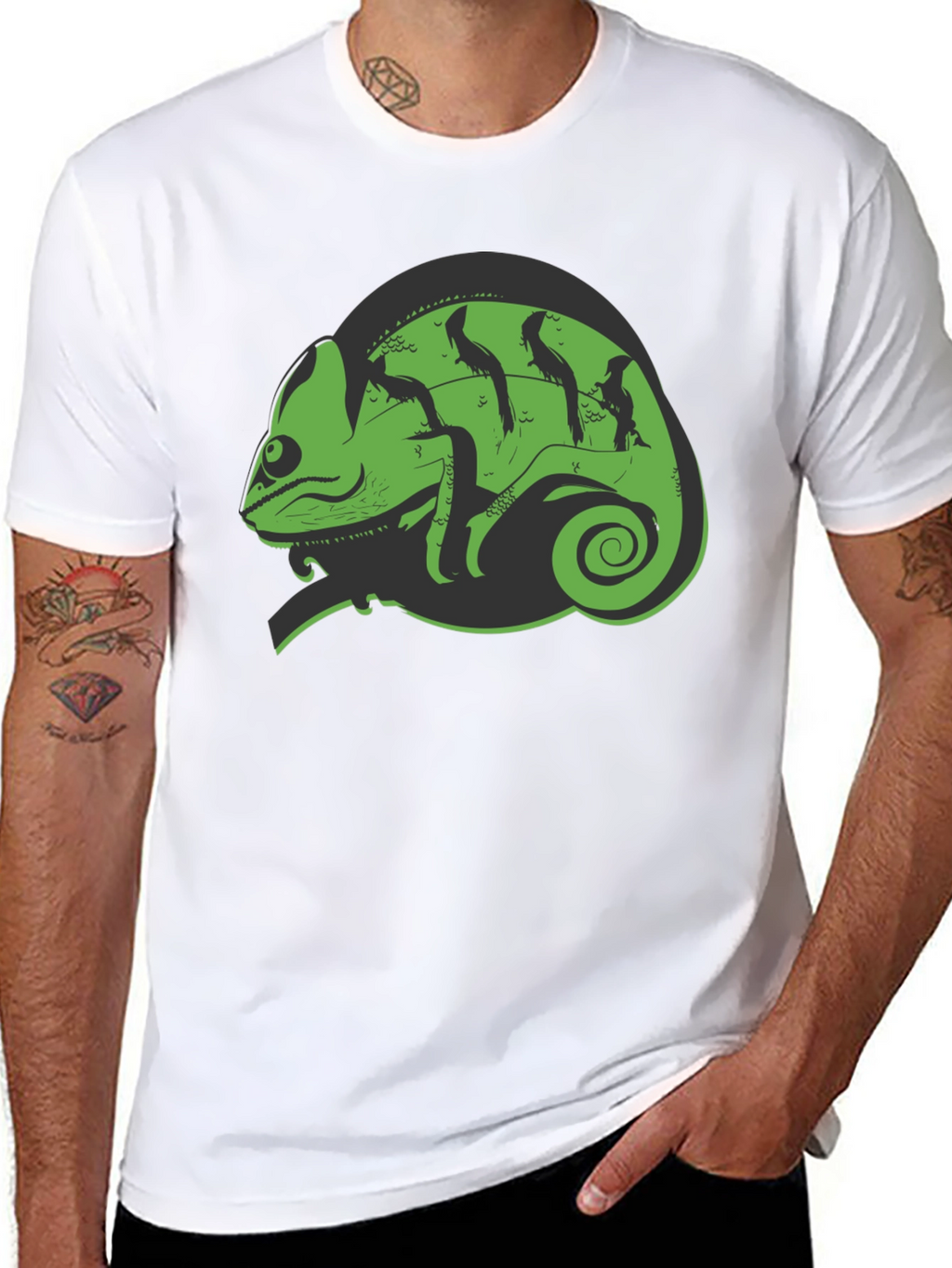 Cool Chameleon Graphic T-Shirt