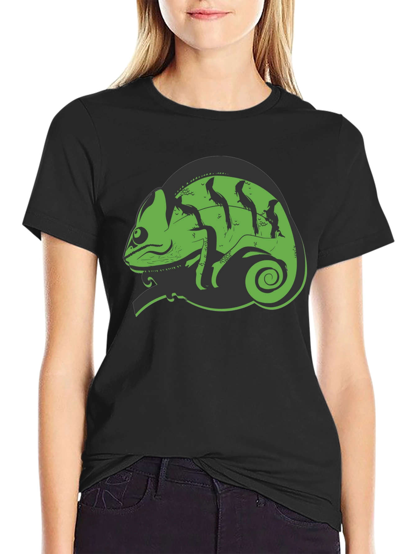 Cool Chameleon Graphic T-Shirt