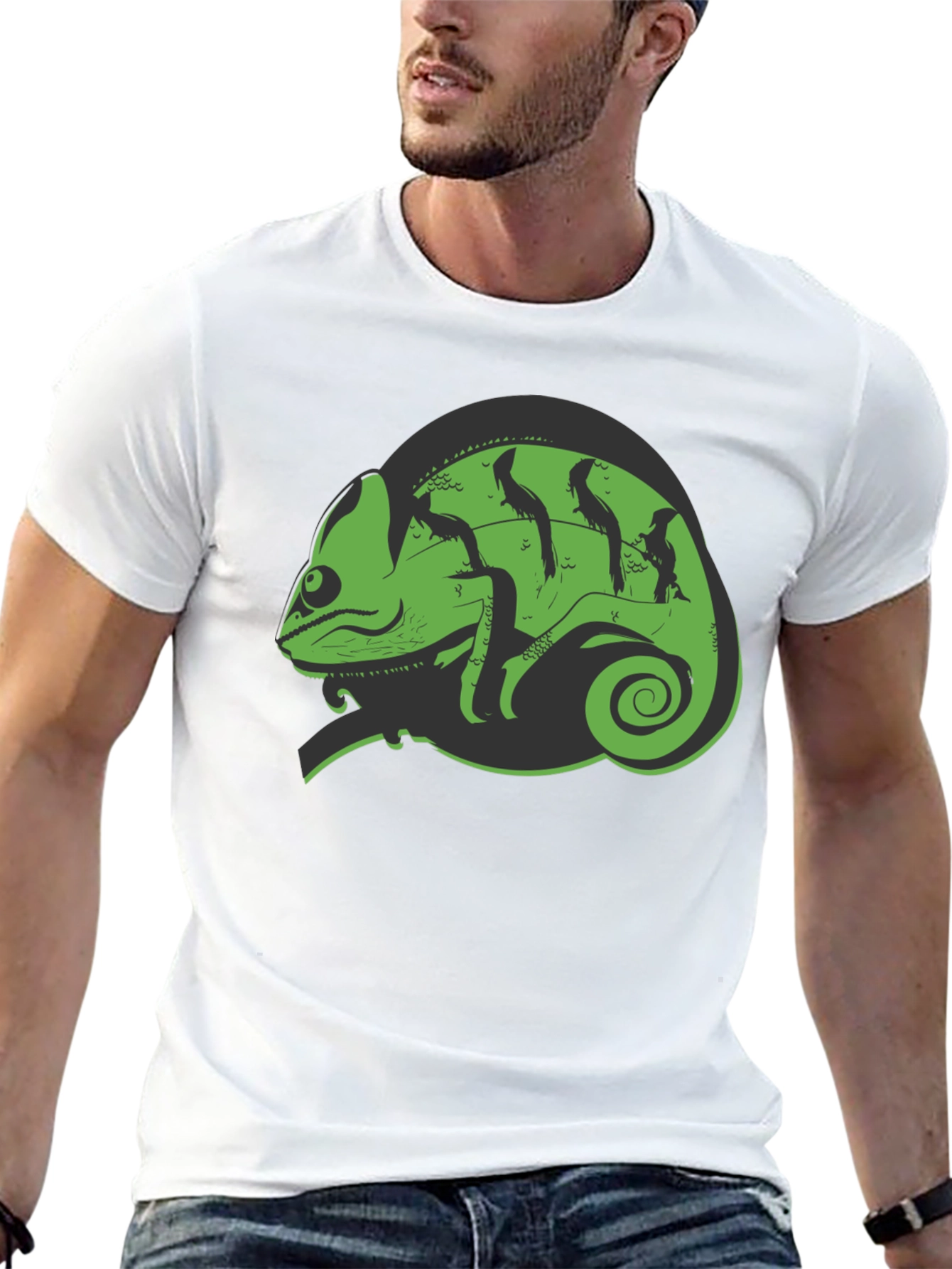 Cool Chameleon Graphic T-Shirt