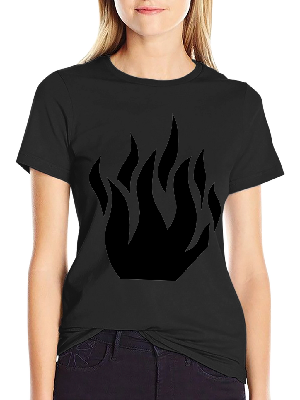 Black Flame Graphic Tee - Stylish Casual Wear