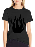 Black Flame Graphic Tee - Stylish Casual Wear