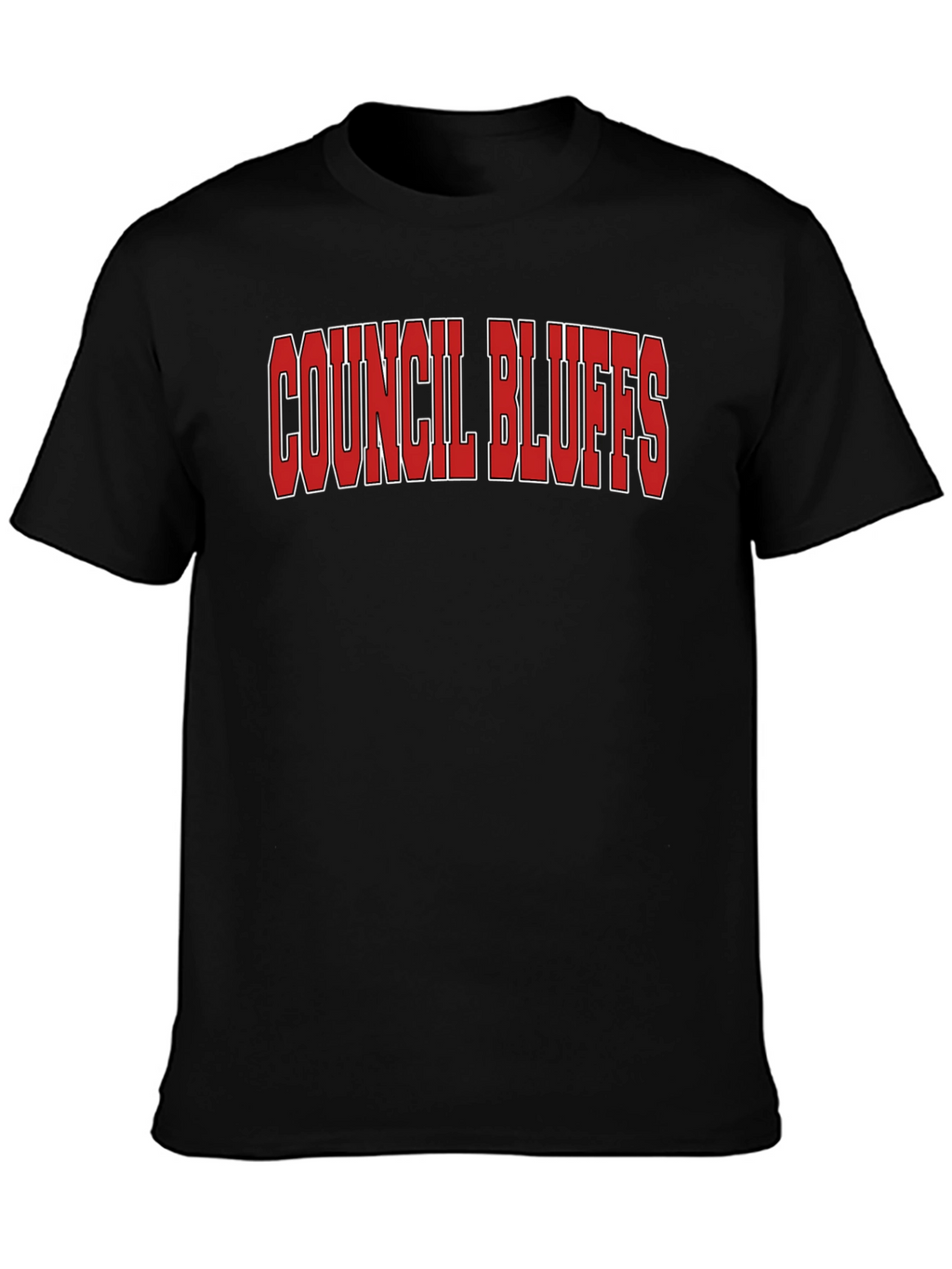Council Bluffs Iowa Black T-Shirt