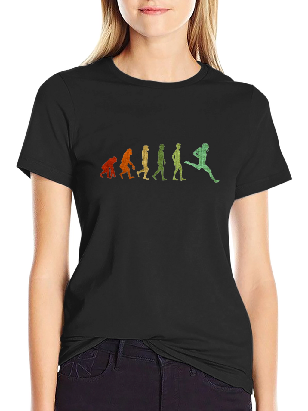 Evolution of Football T-Shirt - Black