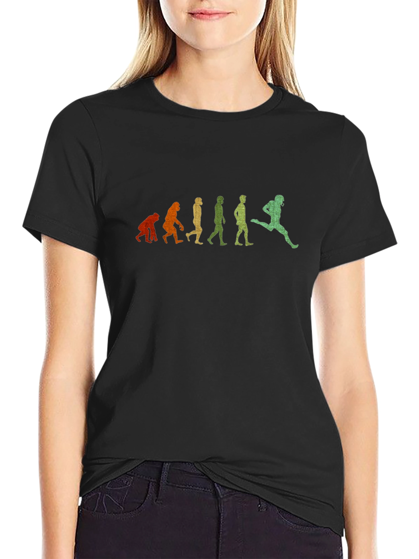 Evolution of Football T-Shirt - Black
