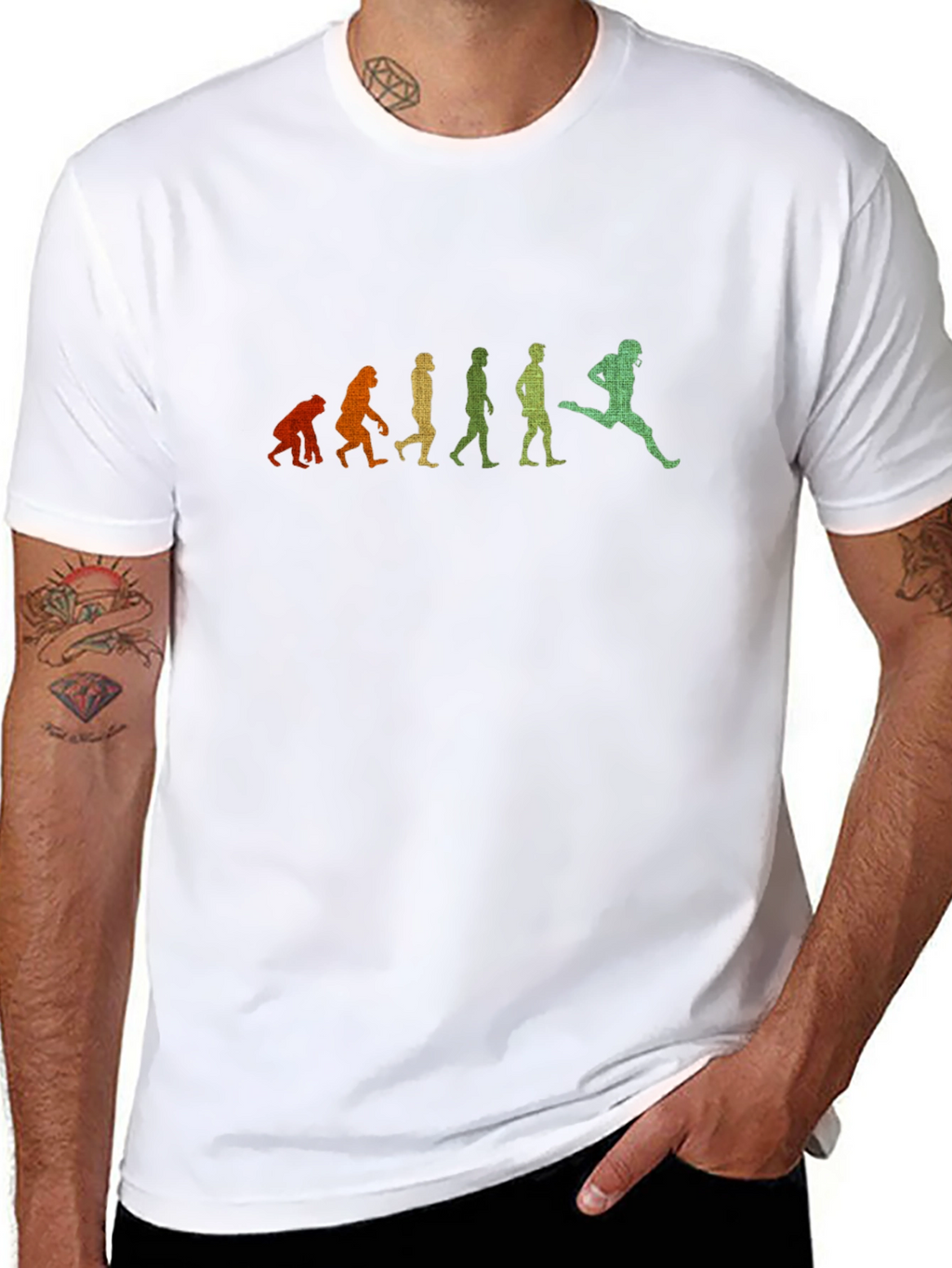 Evolution of Football T-Shirt - Black