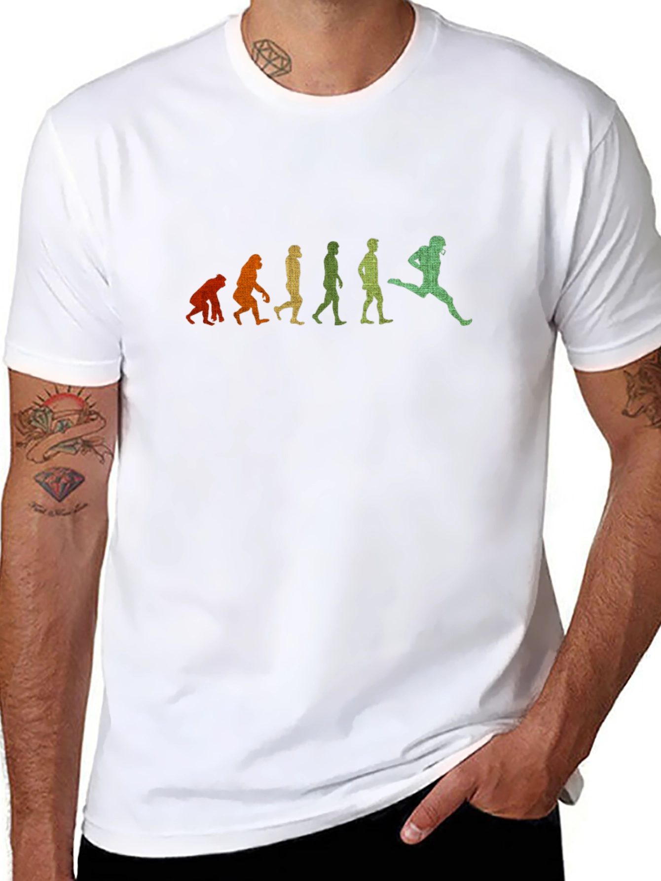 Evolution of Football T-Shirt - Black