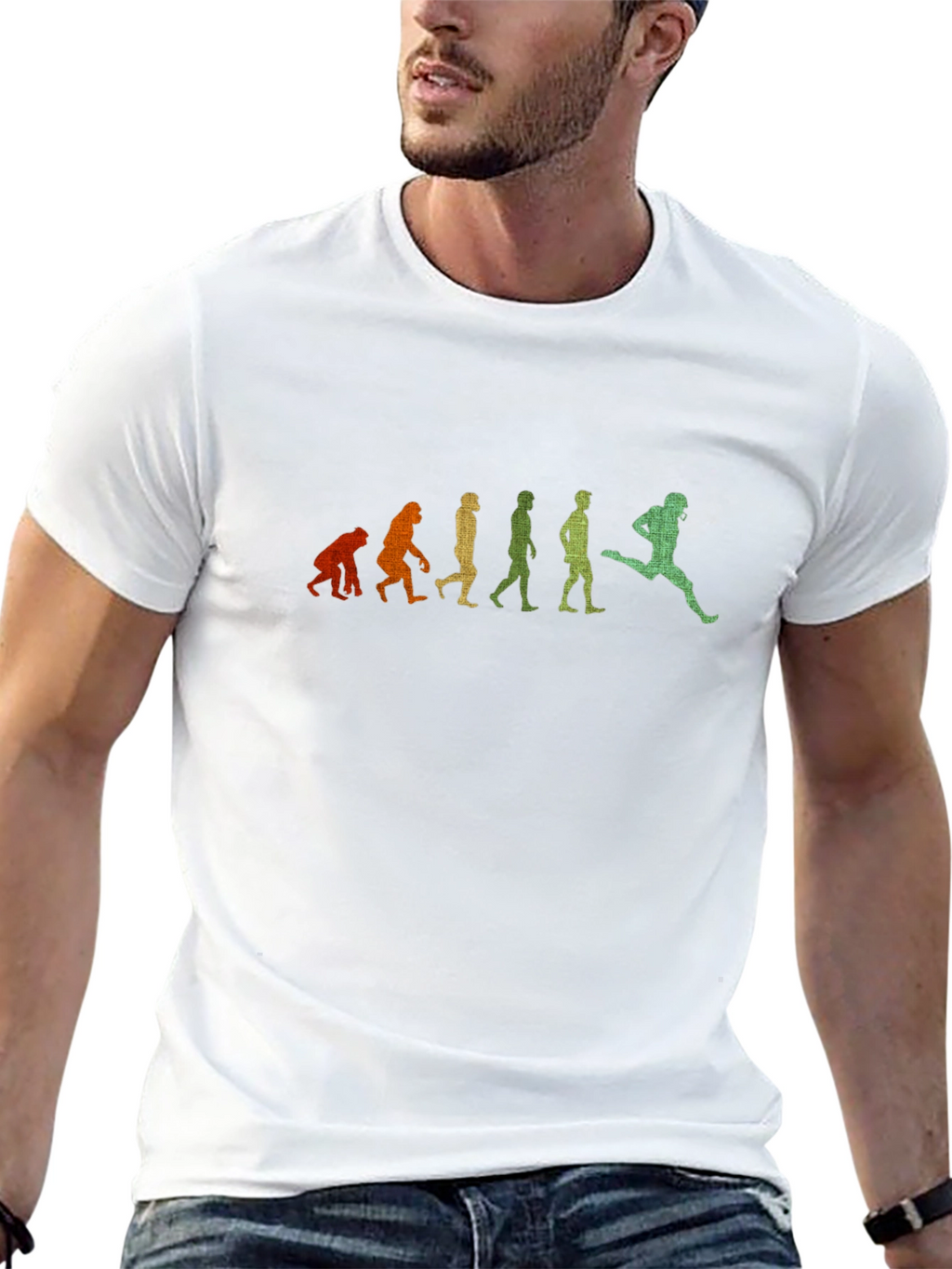 Evolution of Football T-Shirt - Black