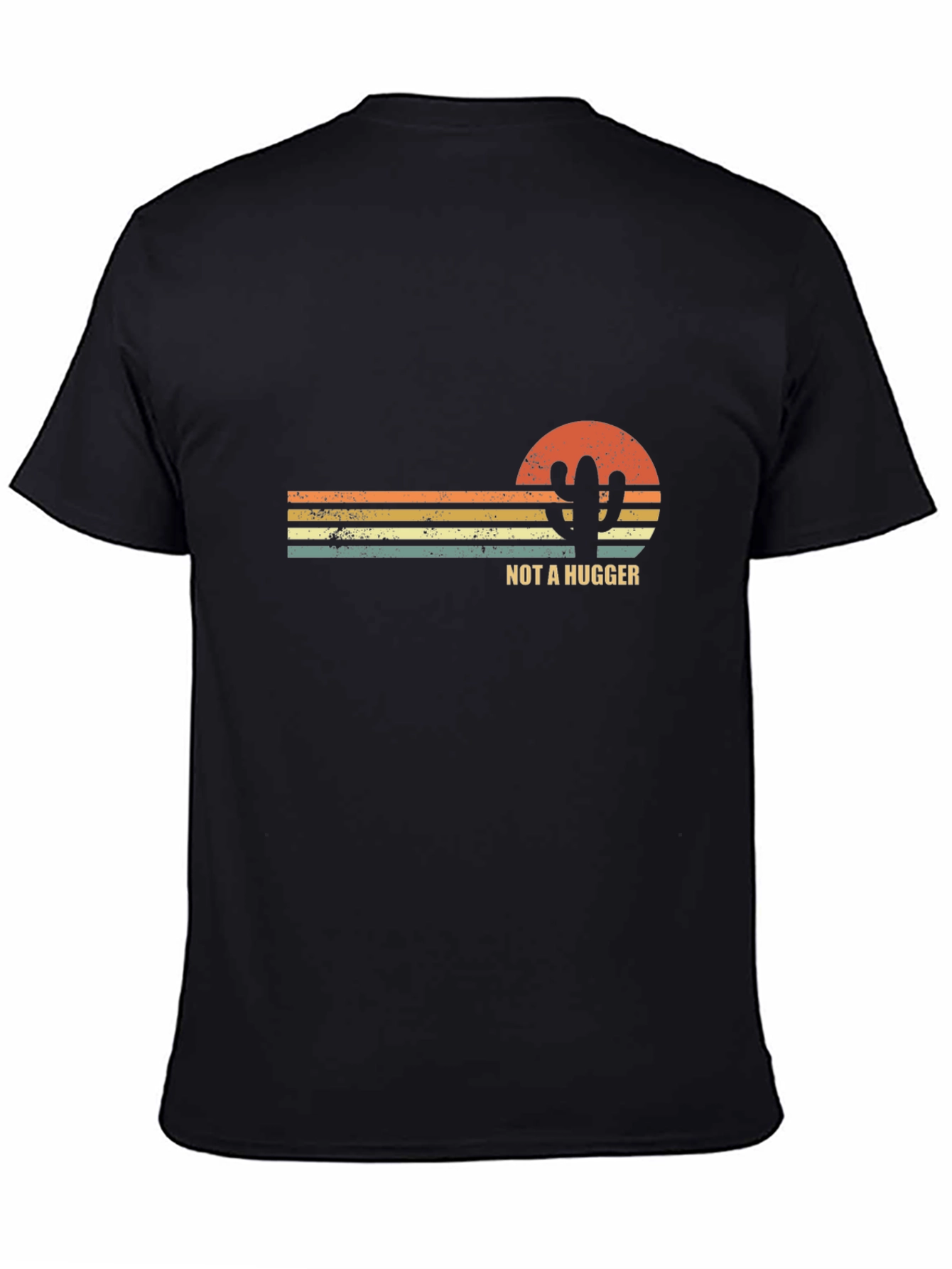 Not A Hugger Cactus Graphic T-Shirt