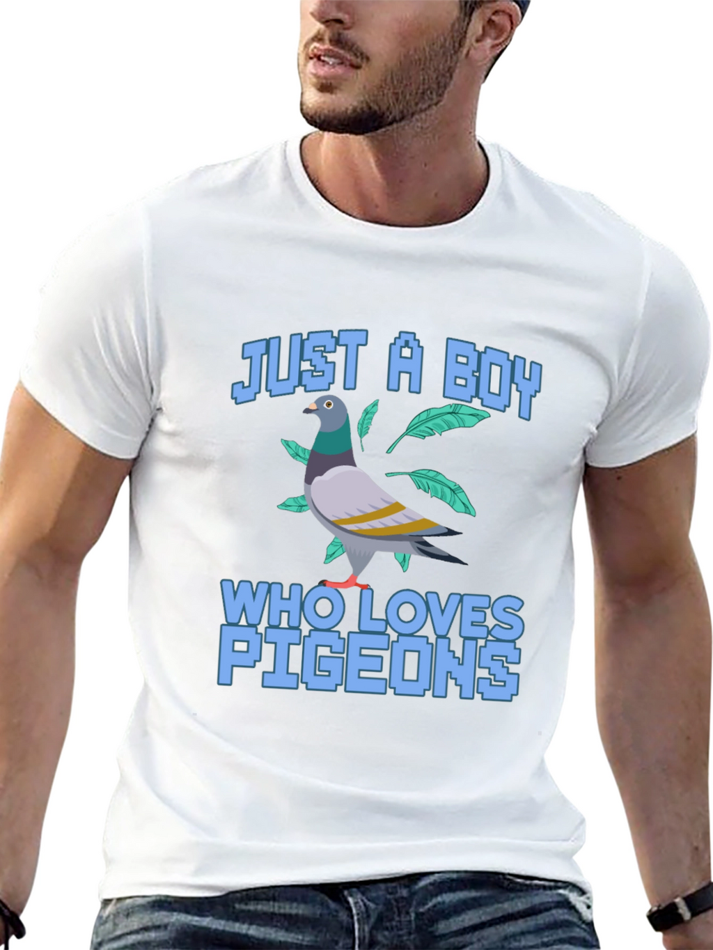 Boy Who Loves Pigeons Graphic Tee