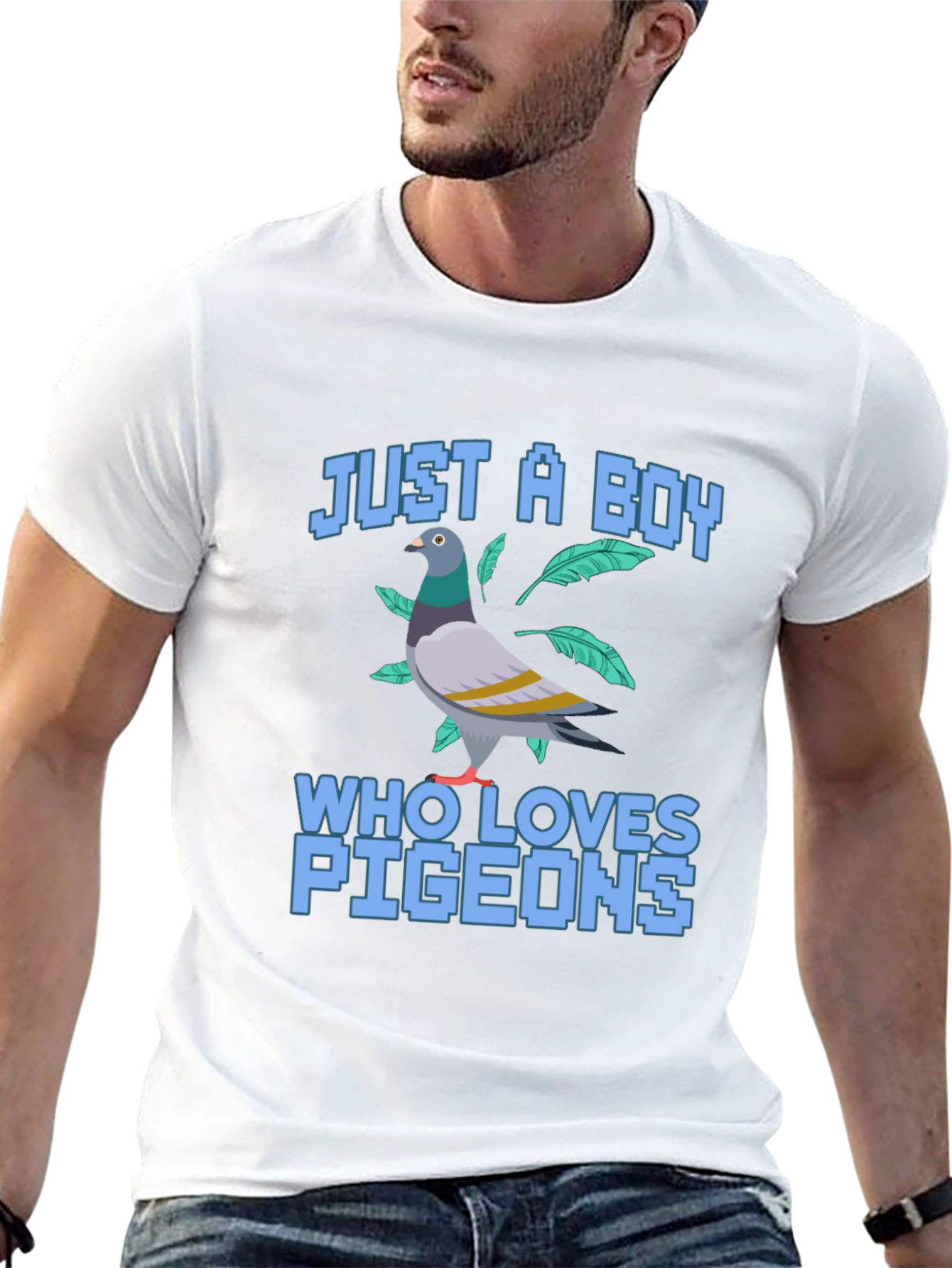 Boy Who Loves Pigeons Graphic Tee