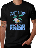 Boy Who Loves Pigeons Graphic Tee