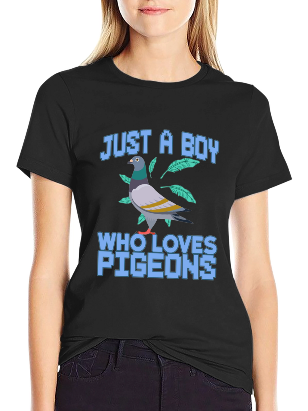 Boy Who Loves Pigeons Graphic Tee