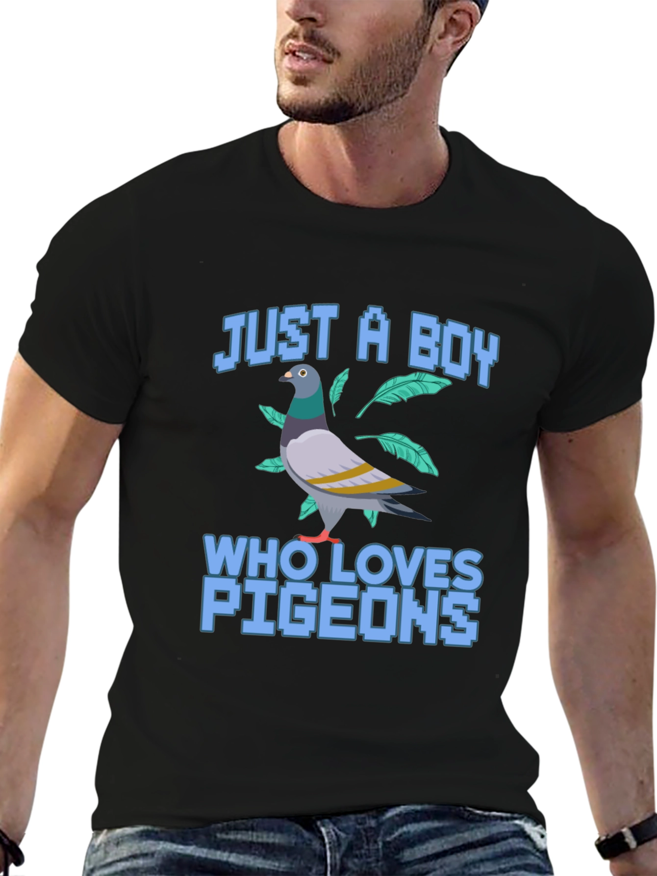 Boy Who Loves Pigeons Graphic Tee