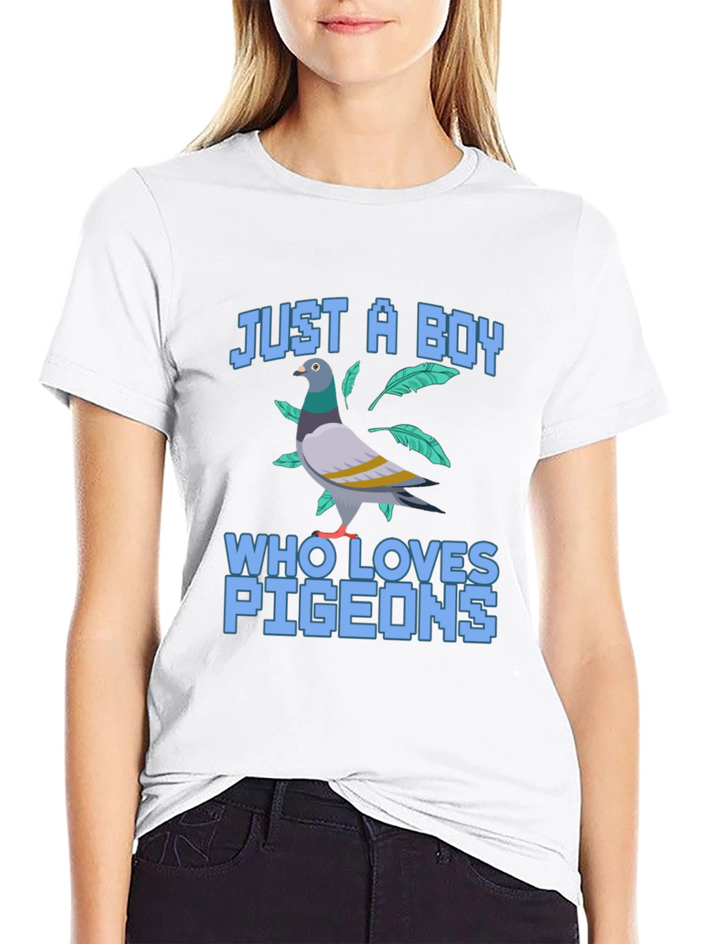 Boy Who Loves Pigeons Graphic Tee