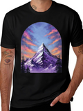 Mountain Peak Graphic Tee - Black