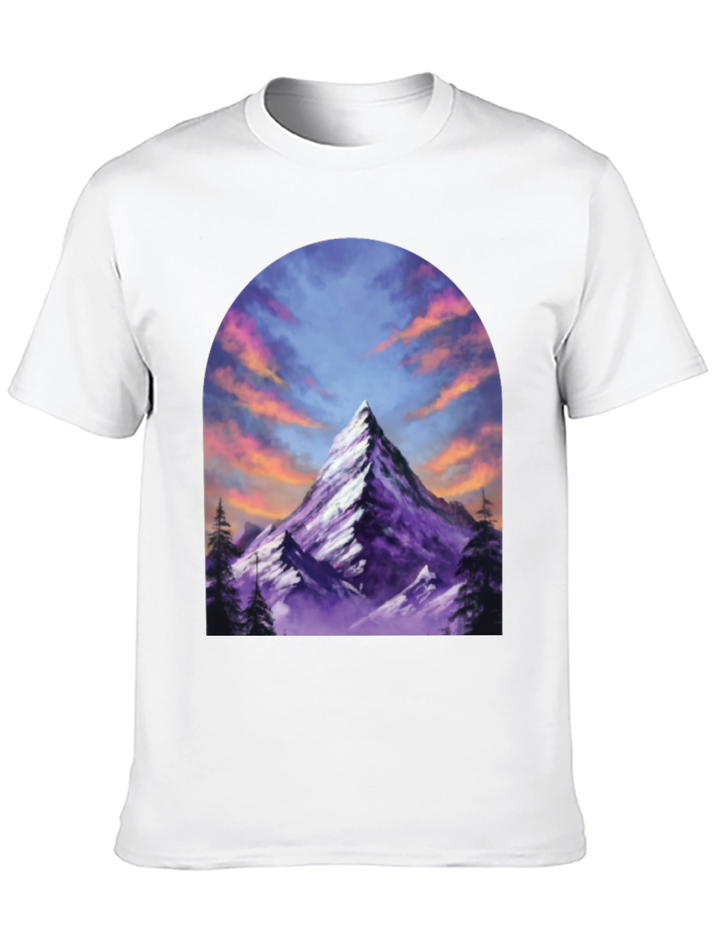 Mountain Peak Graphic Tee - Black