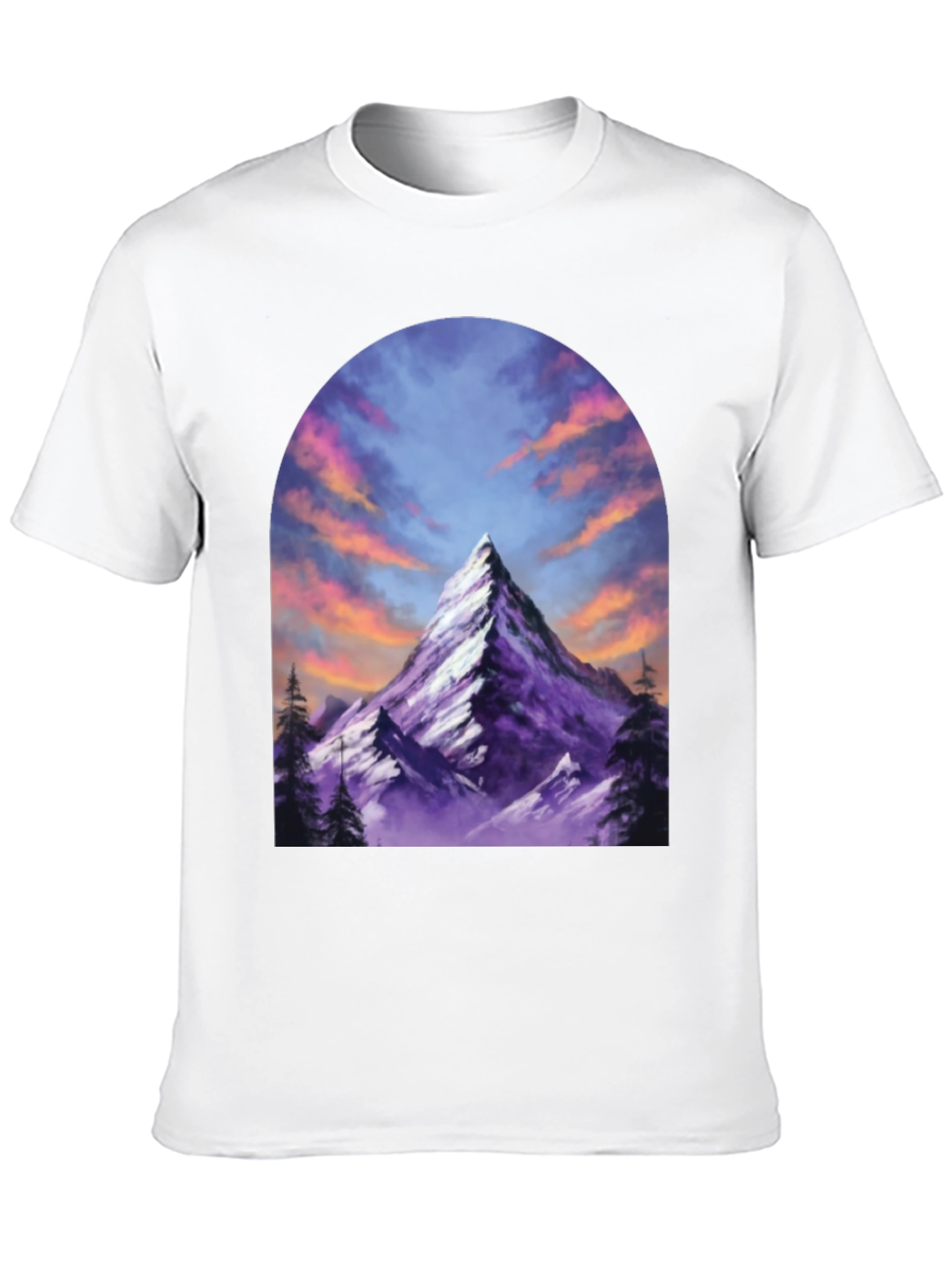 Mountain Peak Graphic Tee - Black