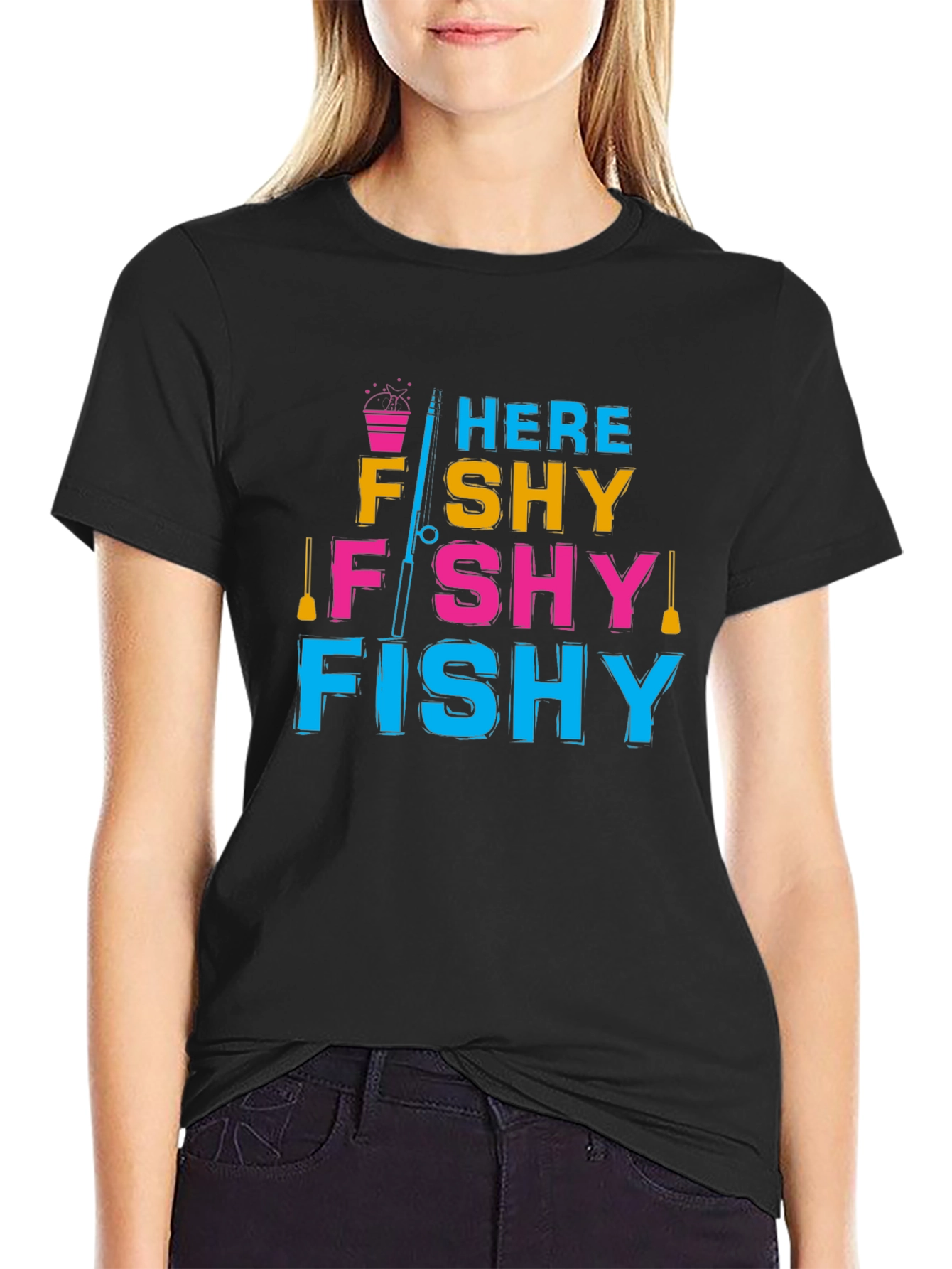 Here Fishy Fishy T-Shirt - Fishing Lover Tee