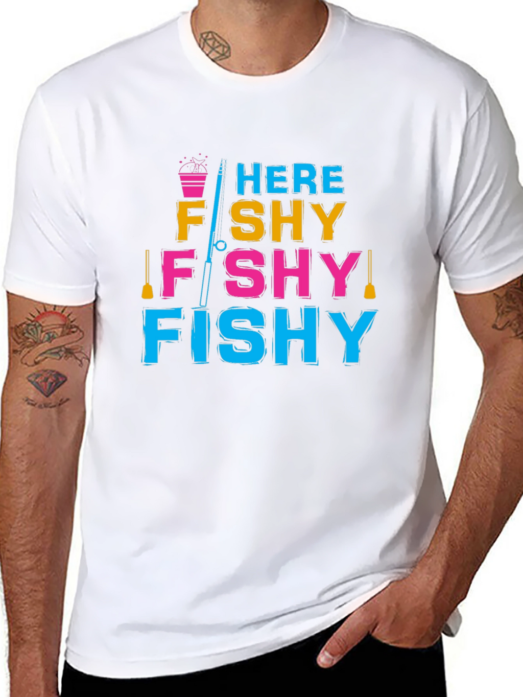 Here Fishy Fishy T-Shirt - Fishing Lover Tee