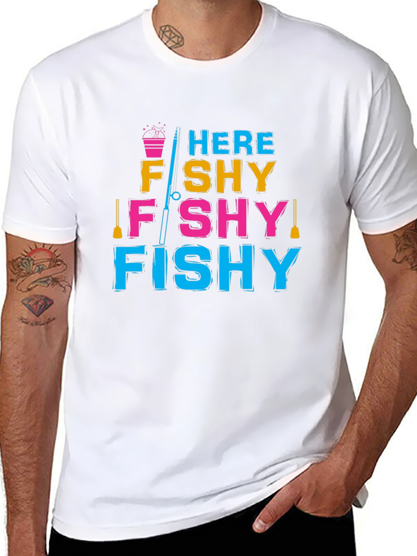 Here Fishy Fishy T-Shirt - Fishing Lover Tee