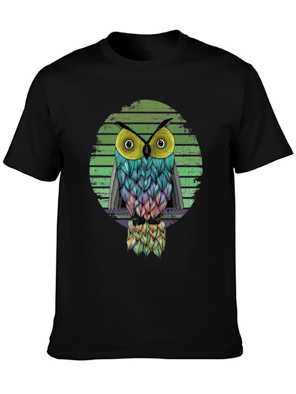 Cool Owl Graphic Black T-Shirt