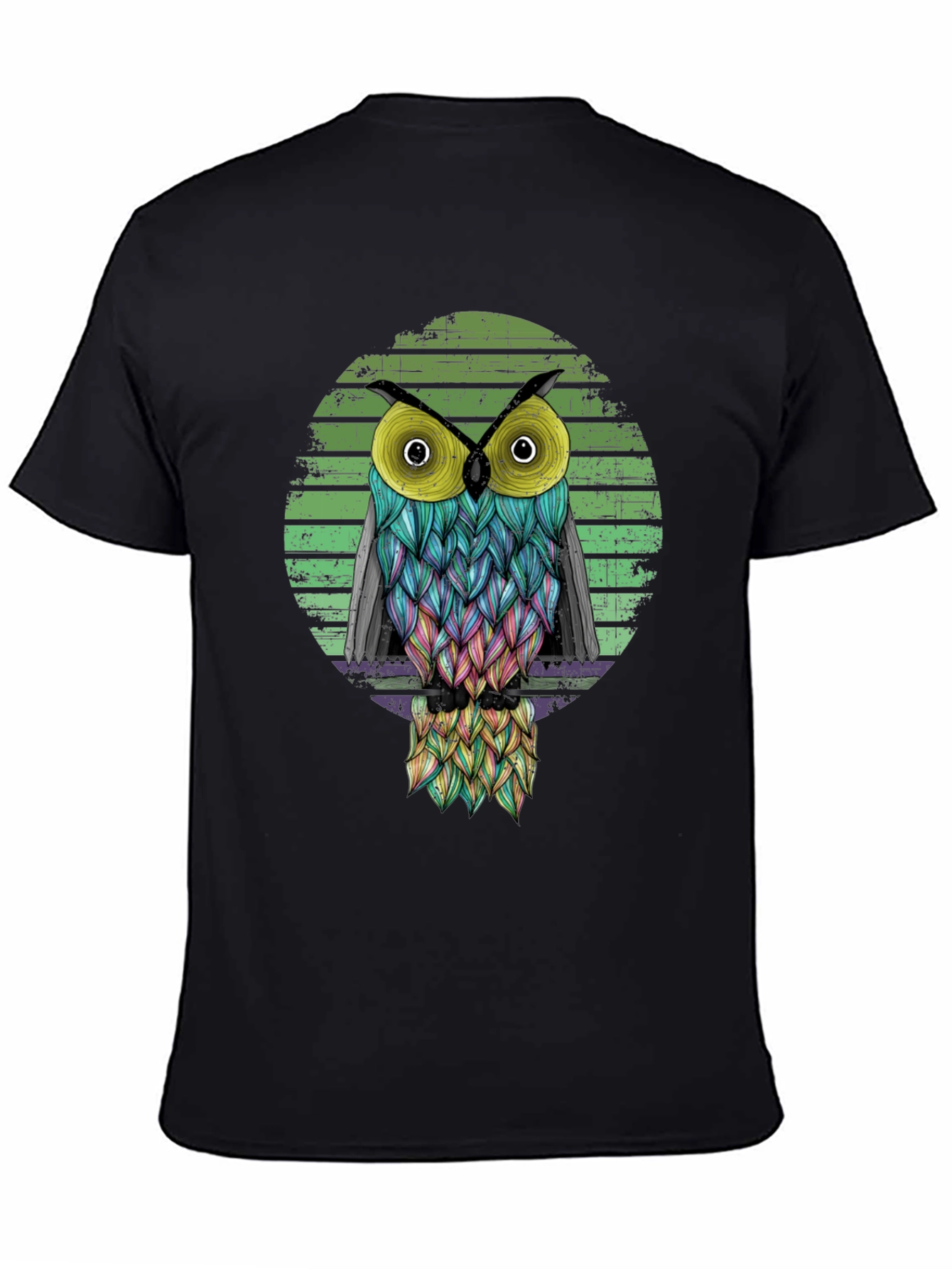 Cool Owl Graphic Black T-Shirt