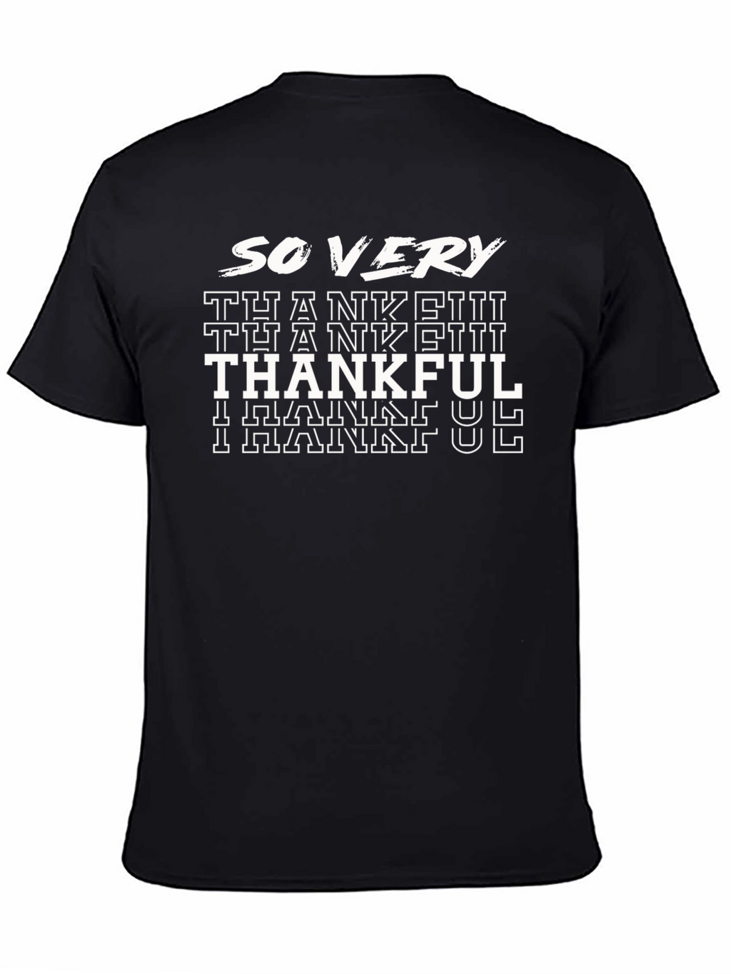 So Very Thankful Graphic Tee - Black Cotton