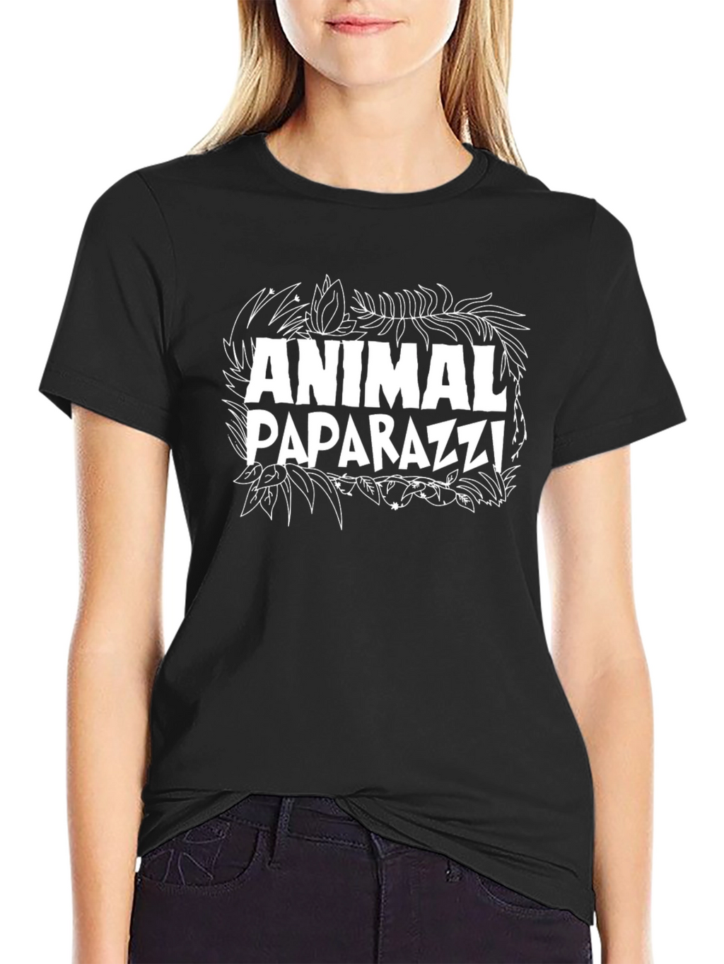 Animal Paparazzi Graphic Tee - Black Cotton T-Shirt