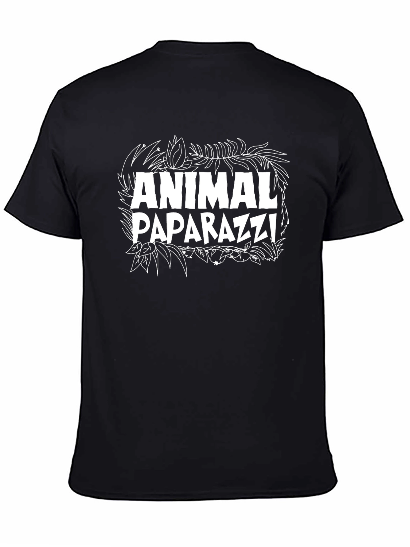 Animal Paparazzi Graphic Tee - Black Cotton T-Shirt