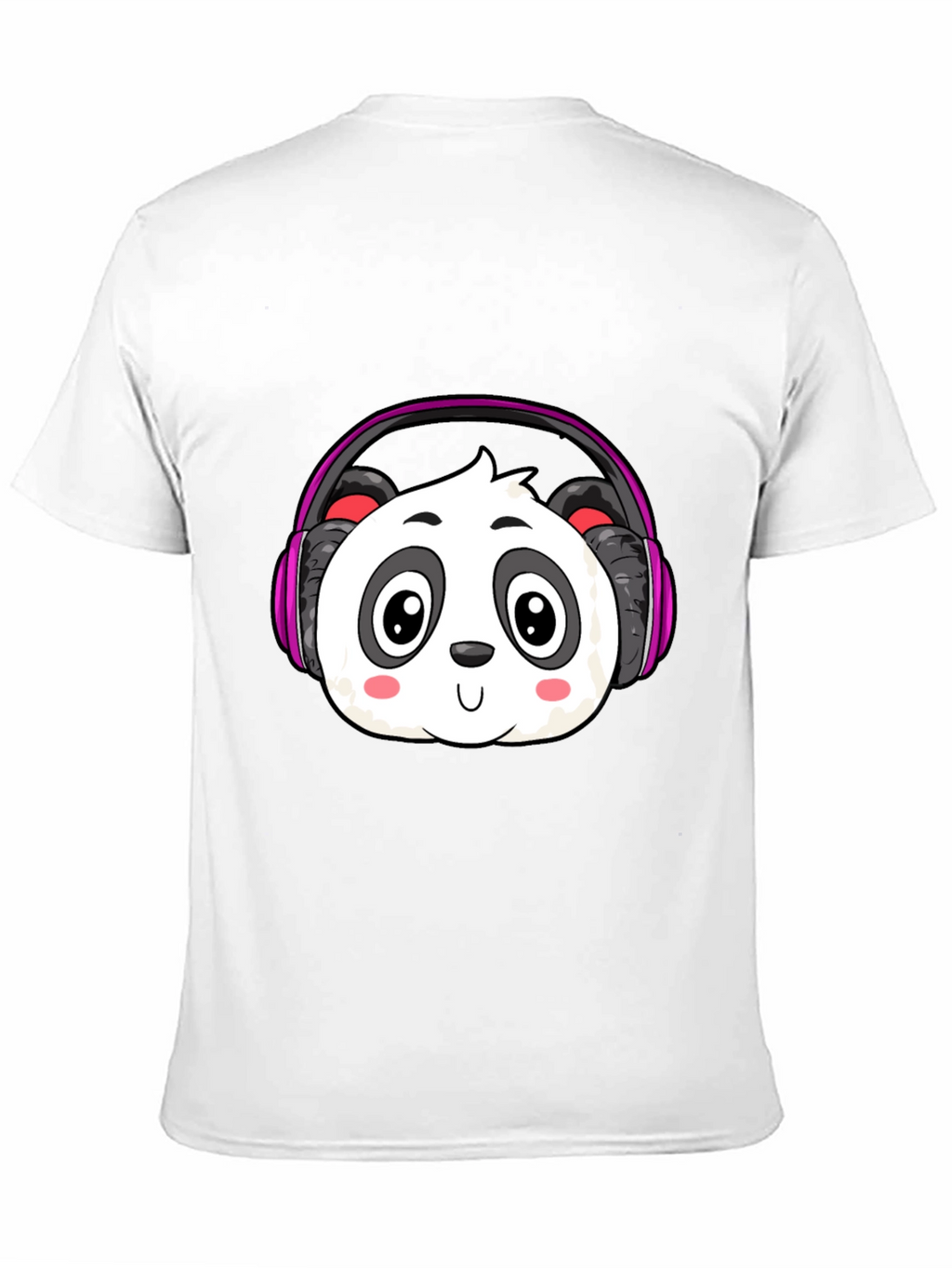 Cute Panda Headphones Graphic T-Shirt