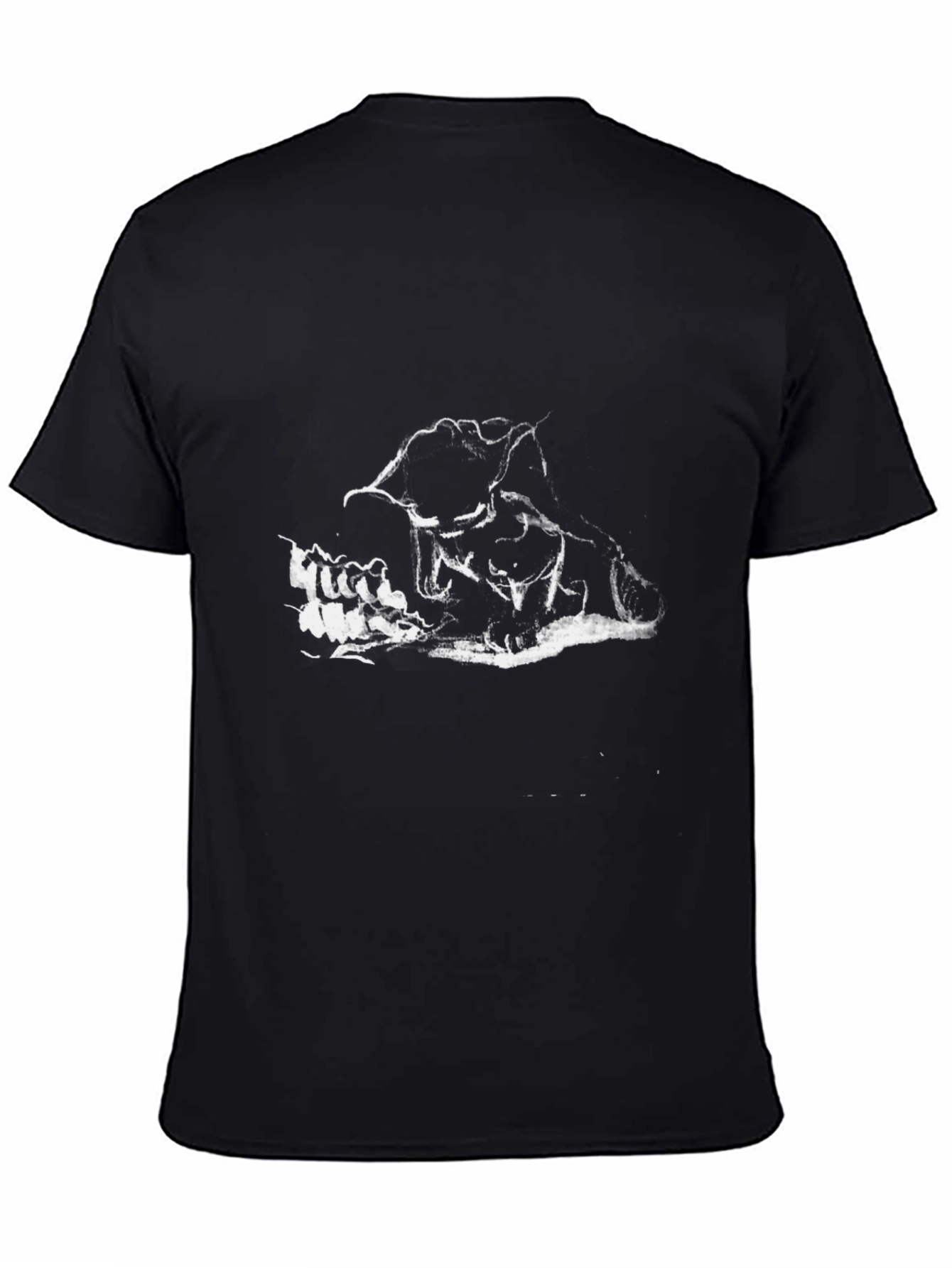 Black Graphic Tee - Wolves