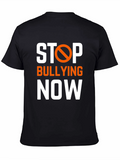Stop Bullying Now Graphic Tee - Black Cotton T-Shirt