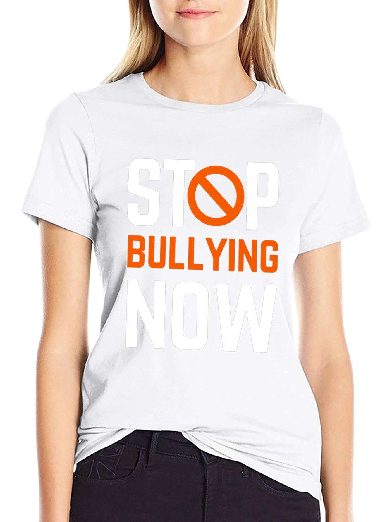 Stop Bullying Now Graphic Tee - Black Cotton T-Shirt