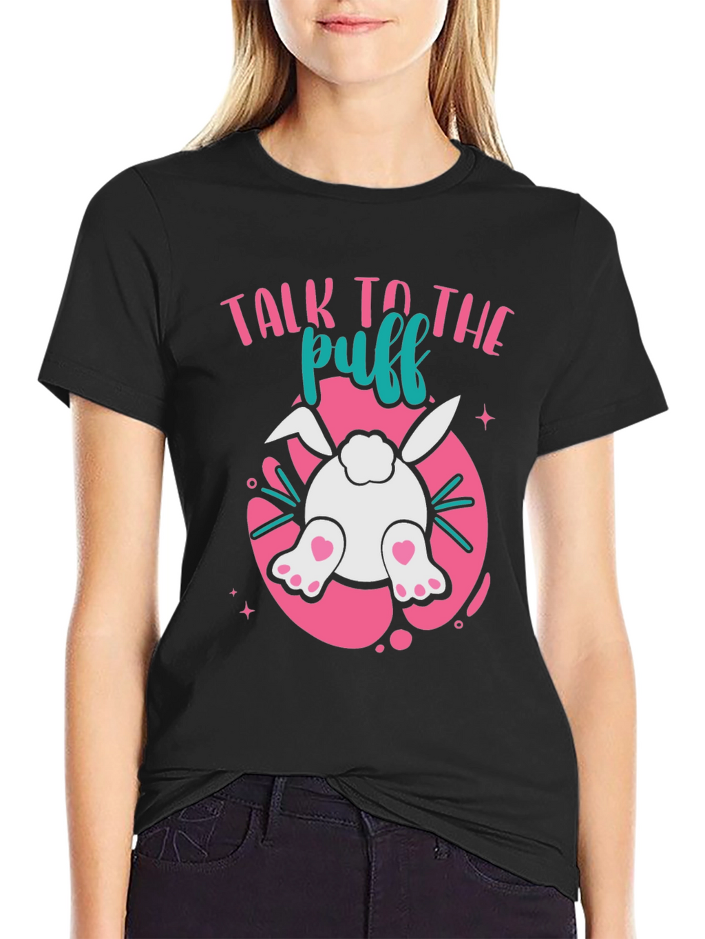 Talk To The Puff Easter Bunny Tail T-Shirt