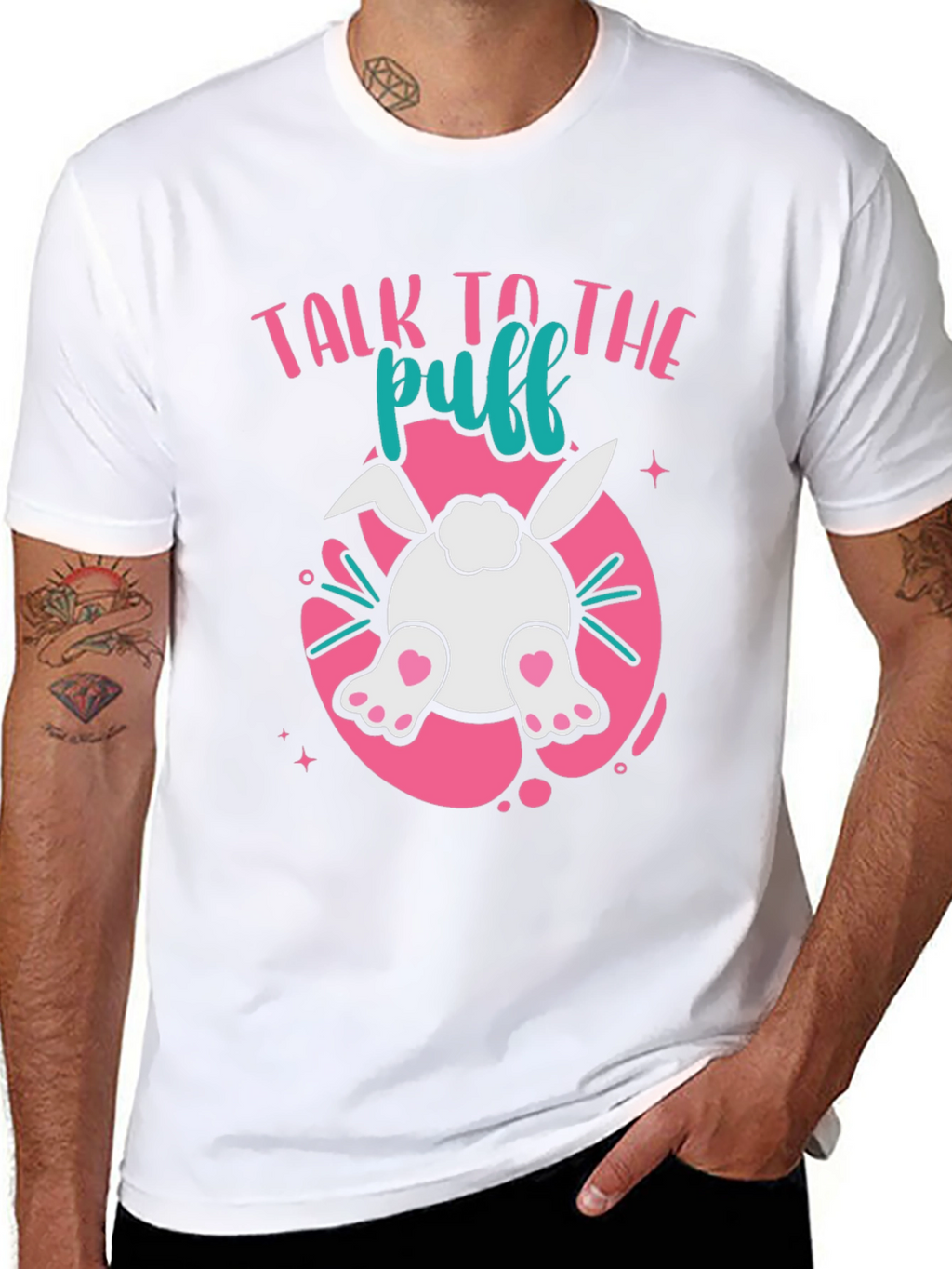 Talk To The Puff Easter Bunny Tail T-Shirt