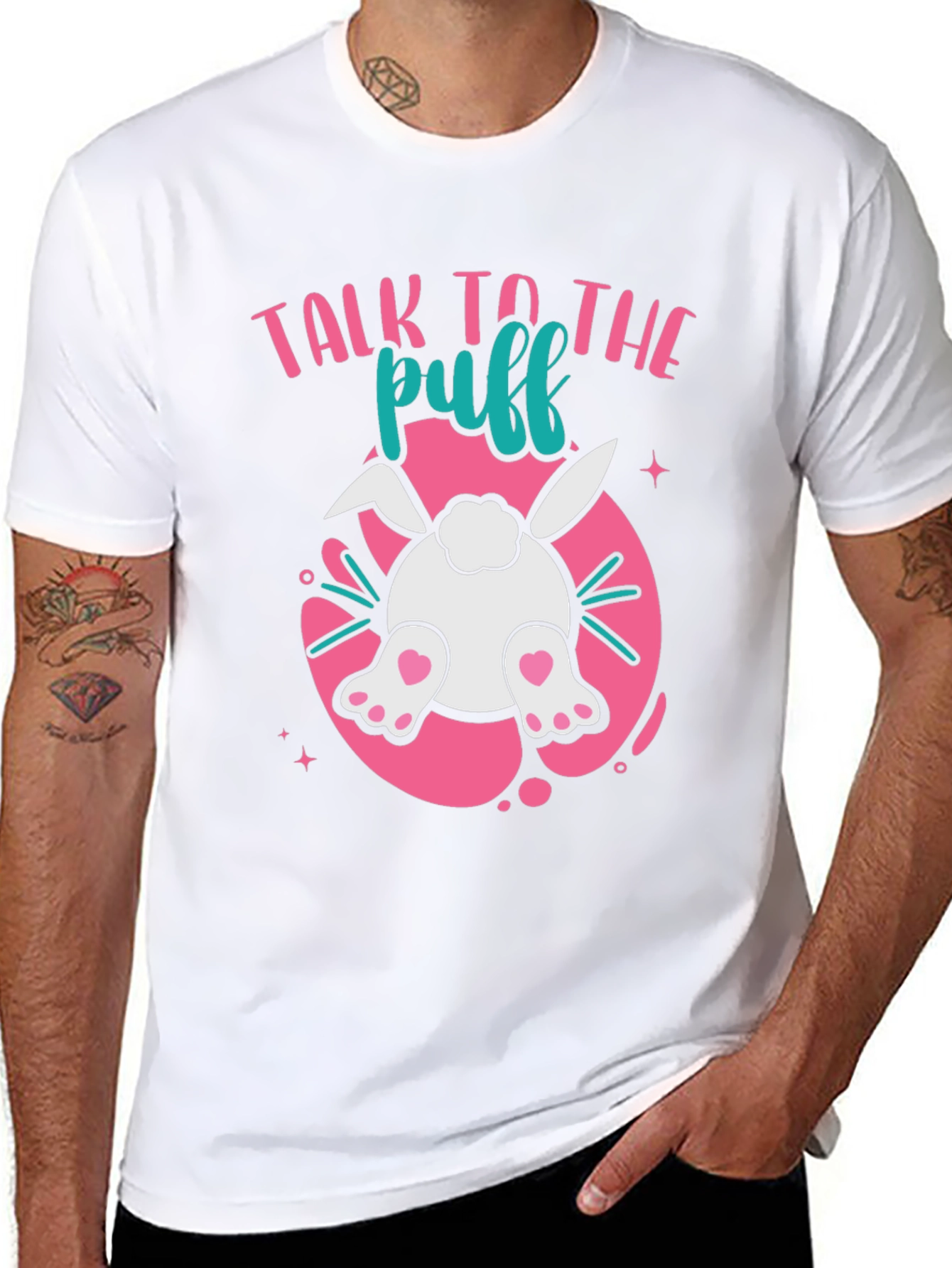 Talk To The Puff Easter Bunny Tail T-Shirt