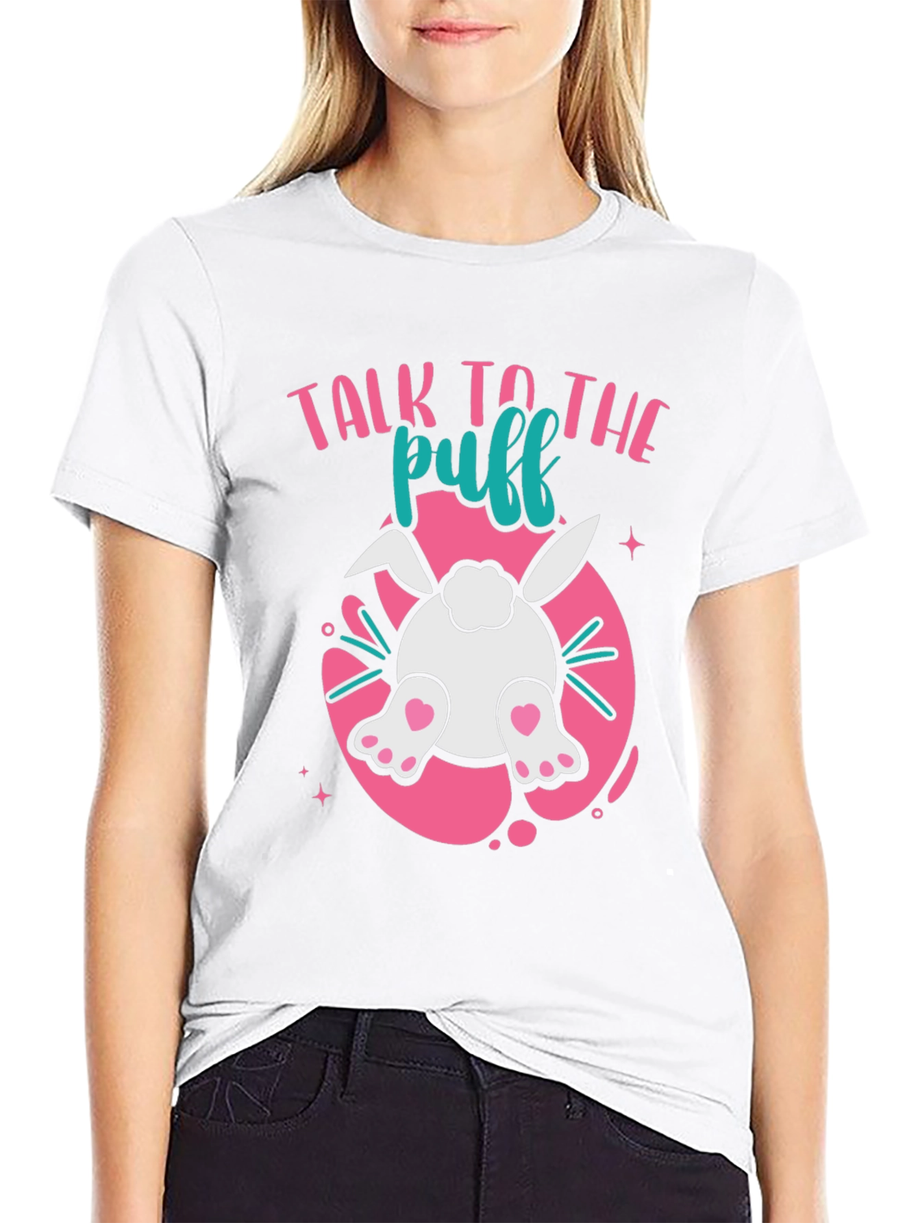Talk To The Puff Easter Bunny Tail T-Shirt