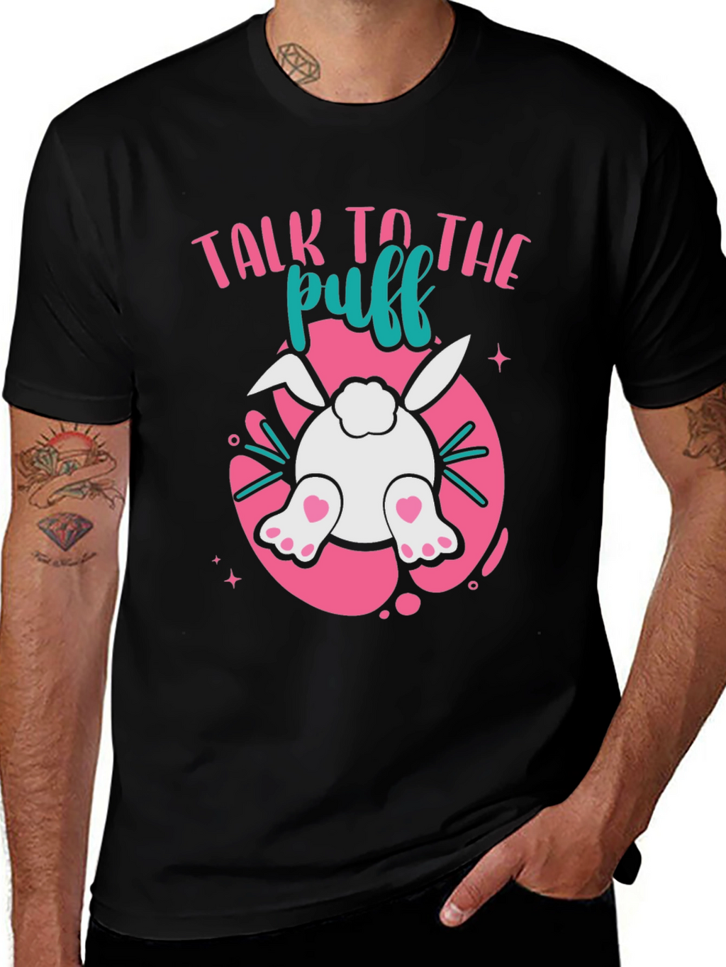 Talk To The Puff Easter Bunny Tail T-Shirt