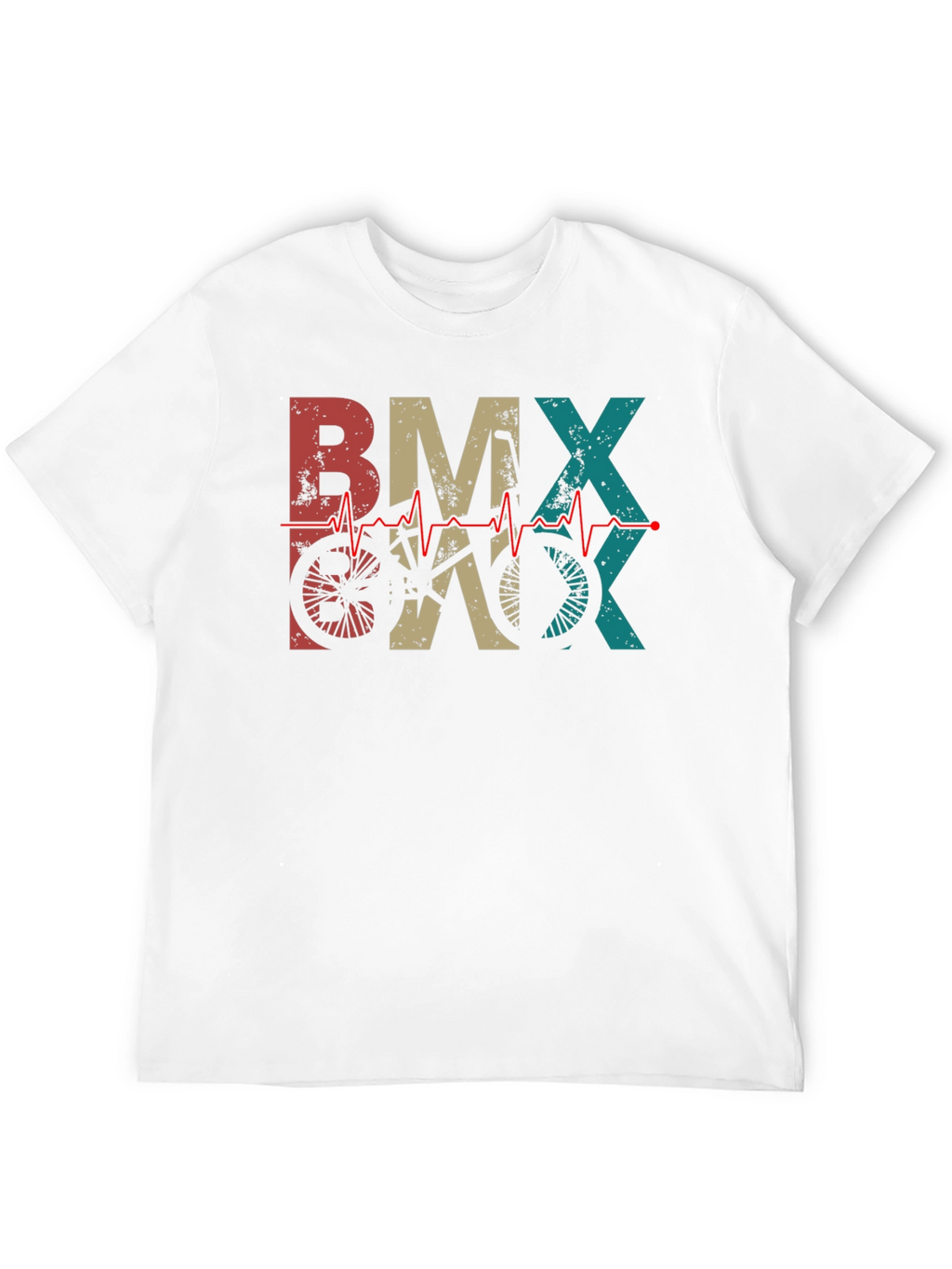 Retro BMX Heartbeat T-Shirt - Black