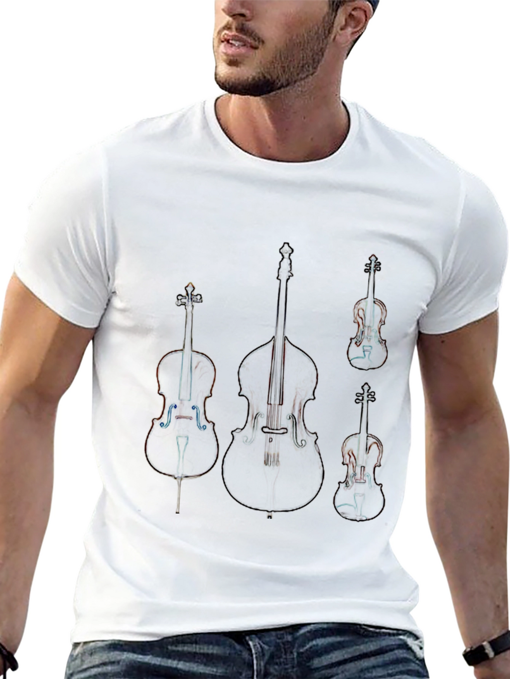 Music Lover Tee - String Instrument Design