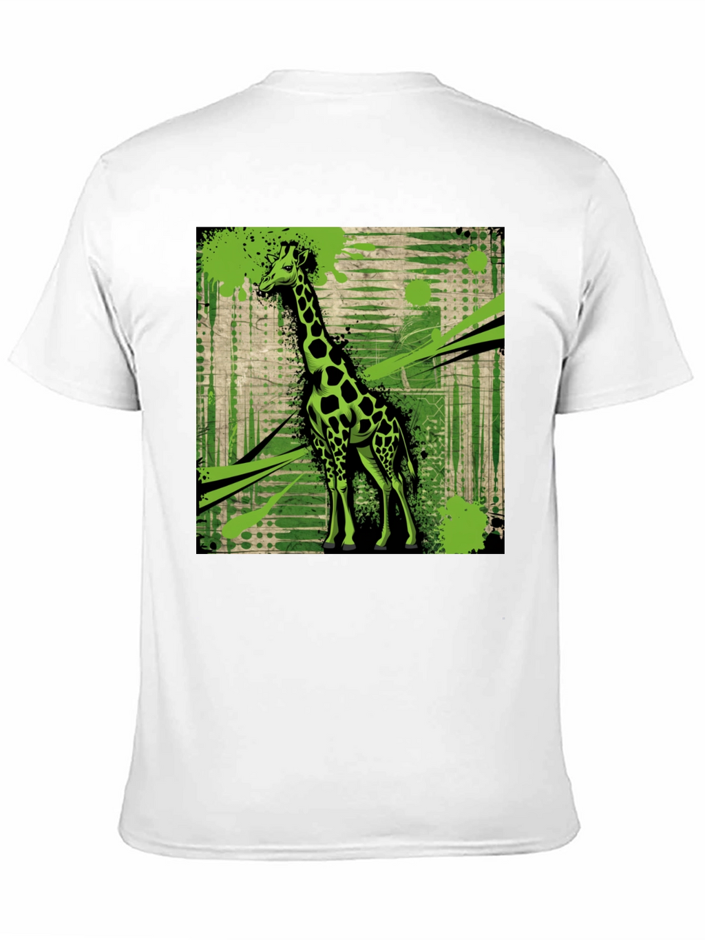 Giraffe Graphic Print Black T-Shirt