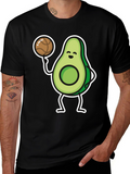 Avocado Basketball Player Graphic T-Shirt