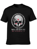 Hardcore Skull Chain Graphic T-Shirt