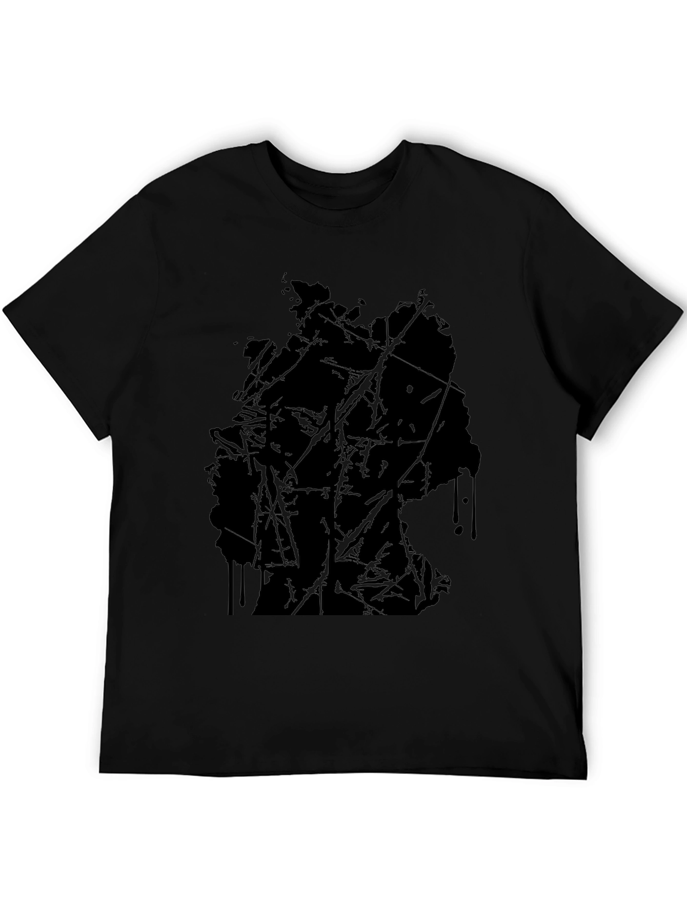 Abstract Germany Map Black T-Shirt