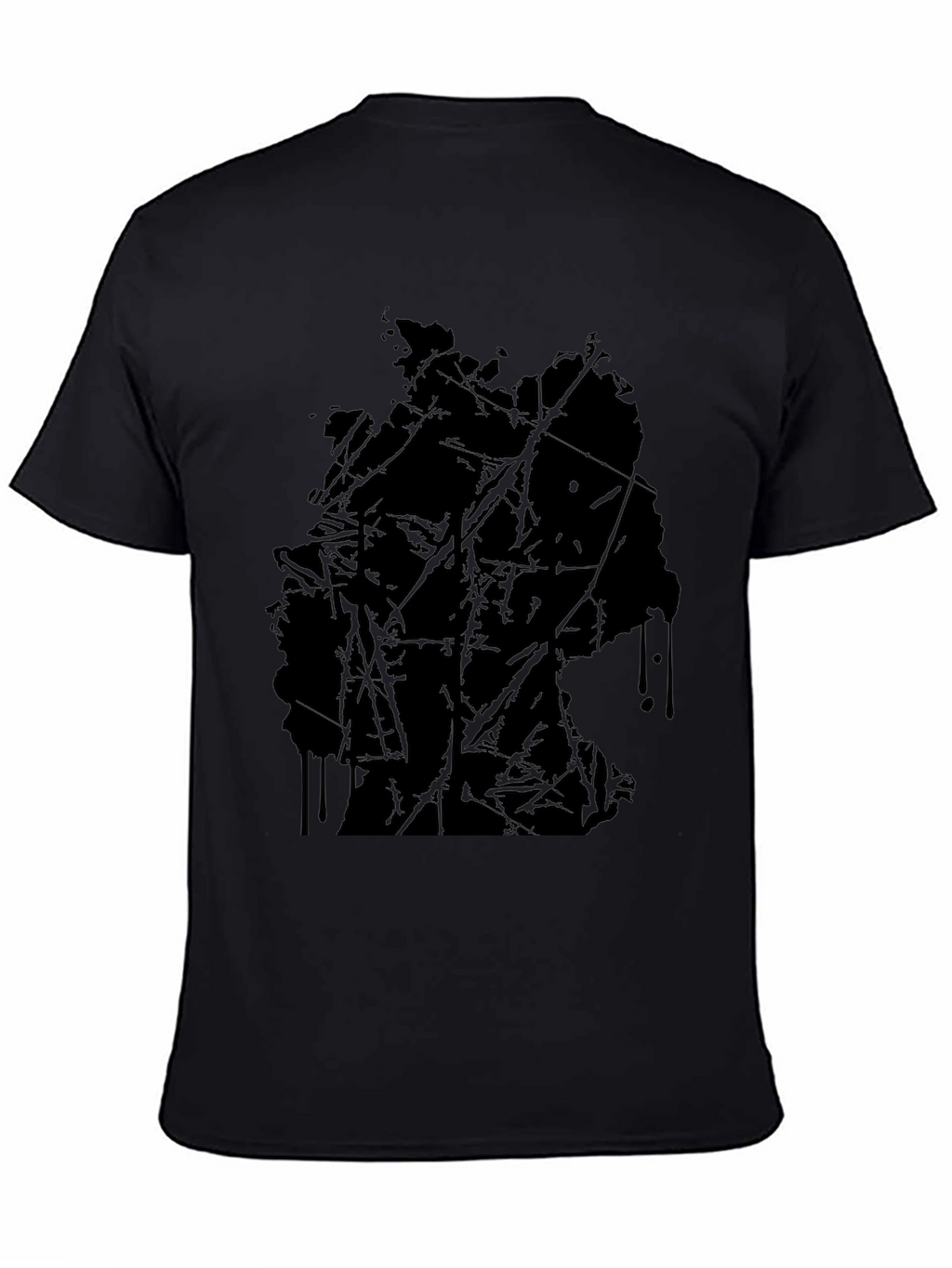 Abstract Germany Map Black T-Shirt